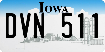 IA license plate DVN511
