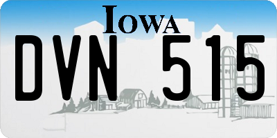 IA license plate DVN515
