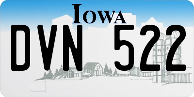 IA license plate DVN522