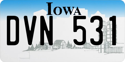 IA license plate DVN531