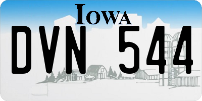 IA license plate DVN544