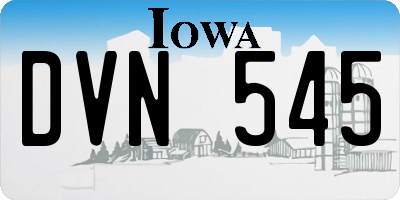 IA license plate DVN545
