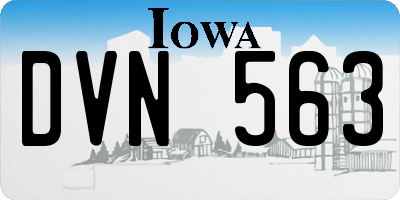 IA license plate DVN563