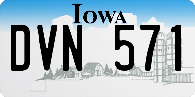 IA license plate DVN571