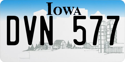 IA license plate DVN577