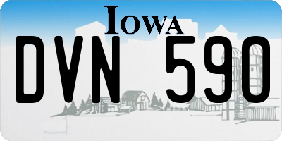IA license plate DVN590