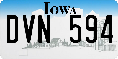 IA license plate DVN594