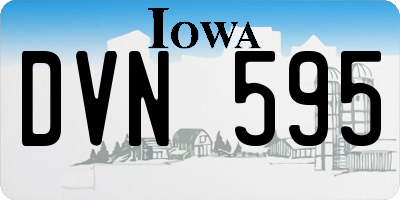 IA license plate DVN595