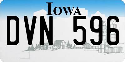 IA license plate DVN596