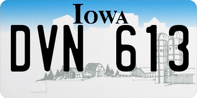 IA license plate DVN613