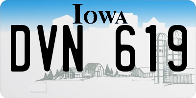 IA license plate DVN619