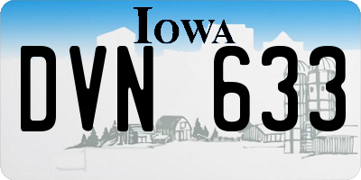 IA license plate DVN633