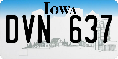 IA license plate DVN637