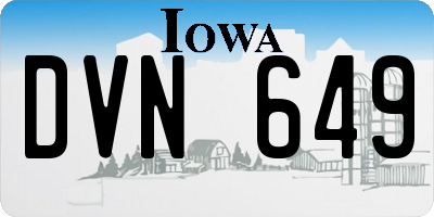 IA license plate DVN649