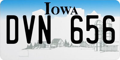 IA license plate DVN656