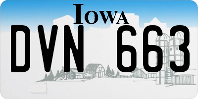 IA license plate DVN663