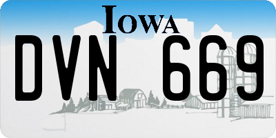 IA license plate DVN669