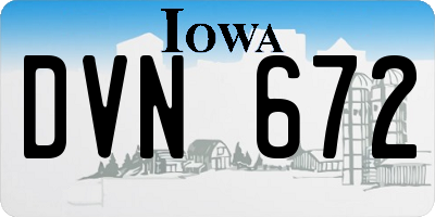 IA license plate DVN672