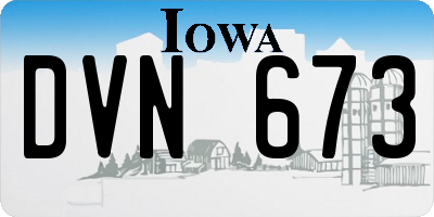 IA license plate DVN673