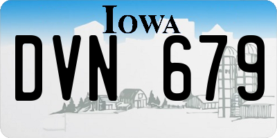 IA license plate DVN679