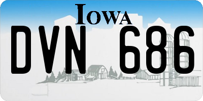 IA license plate DVN686