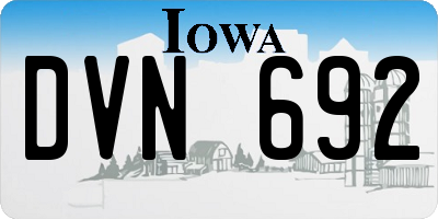 IA license plate DVN692
