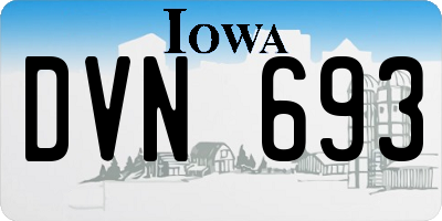 IA license plate DVN693