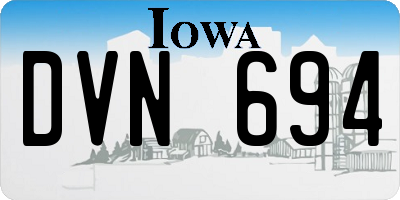 IA license plate DVN694