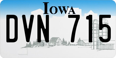 IA license plate DVN715