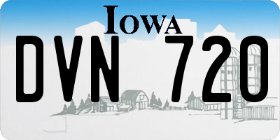 IA license plate DVN720