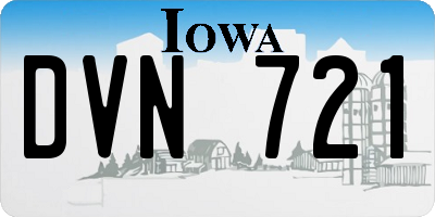 IA license plate DVN721