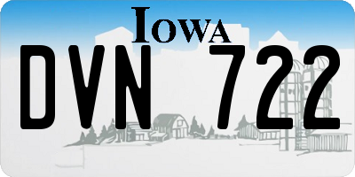 IA license plate DVN722