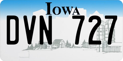 IA license plate DVN727