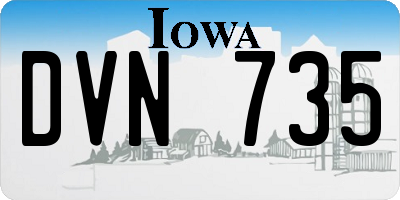 IA license plate DVN735