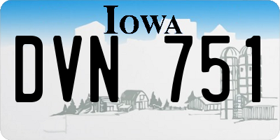 IA license plate DVN751