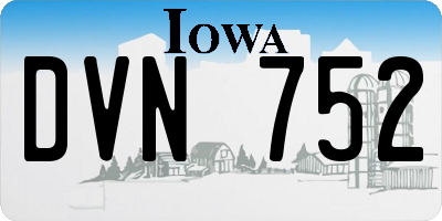 IA license plate DVN752