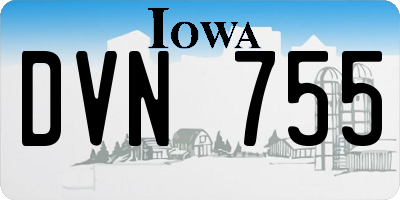 IA license plate DVN755