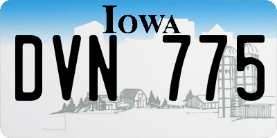 IA license plate DVN775