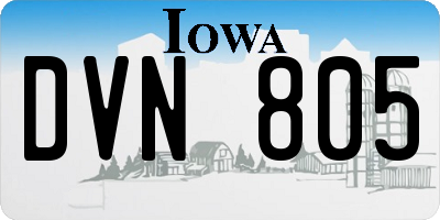 IA license plate DVN805