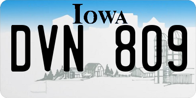 IA license plate DVN809