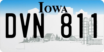 IA license plate DVN811