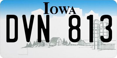 IA license plate DVN813