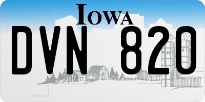 IA license plate DVN820