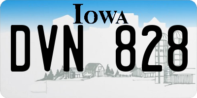 IA license plate DVN828