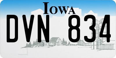 IA license plate DVN834