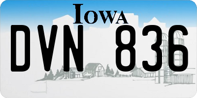 IA license plate DVN836