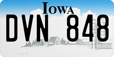 IA license plate DVN848