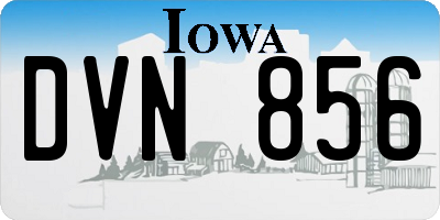 IA license plate DVN856