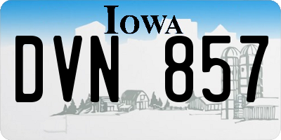 IA license plate DVN857