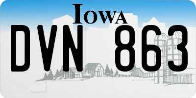 IA license plate DVN863